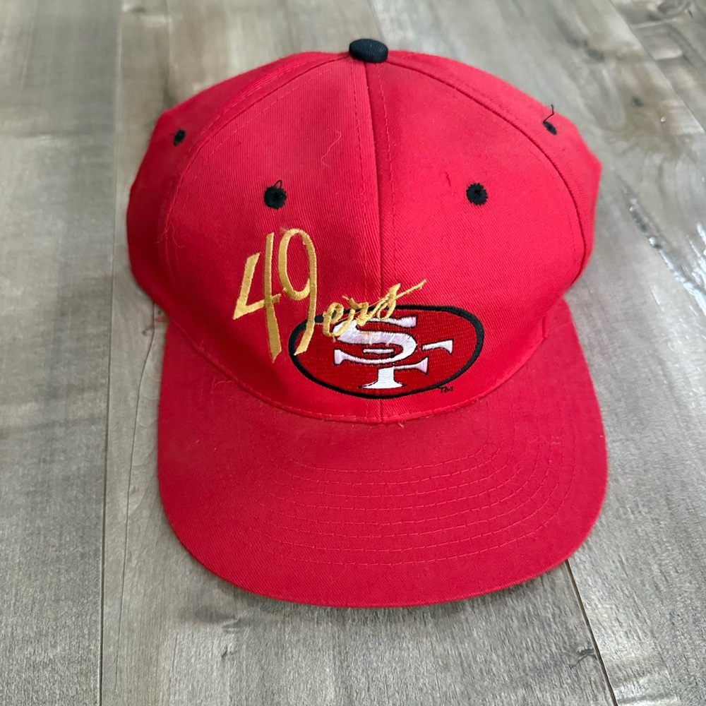 San Francisco 49ers Hat Snapback Baseball Cap Team NFL Red Stitched Football